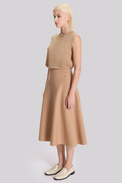 Naramaxx Midi Boy Triko Kloş Etek