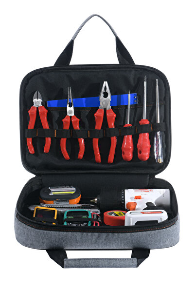 Probag Elektronik El Takım Çantası S - Kompakt, 17 Bölmeli, Suya Dayanıklı İmpertex Keten