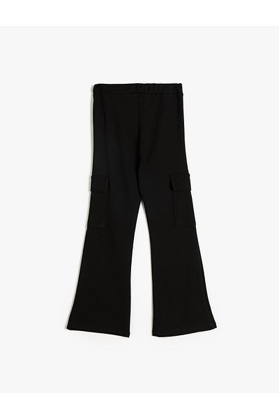 Koton 5Wkg40221Ak 999 Black Girls' Jersey Pants