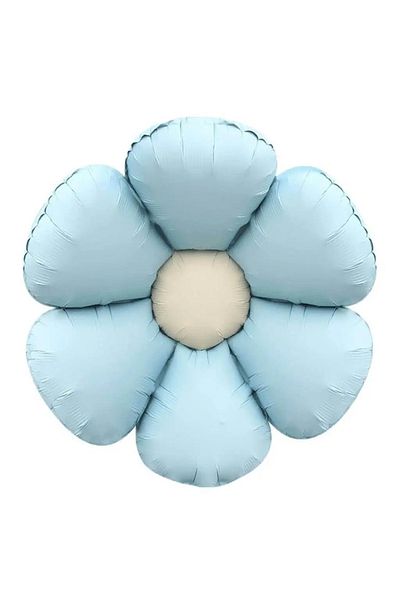 Deniz Party Store Retro Blue Daisy Foil Balloon 60 cm