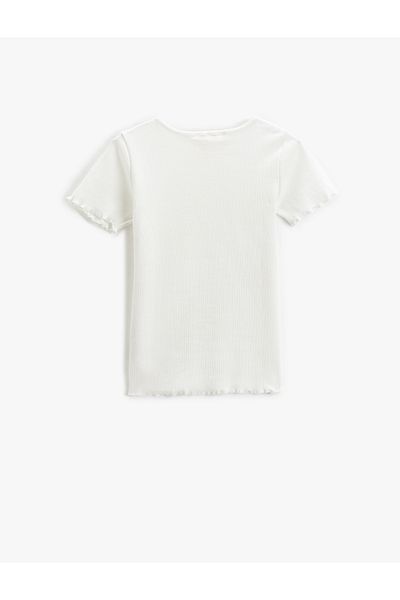 Koton Tricou de bază Slim Fit mânecă scurtă Decolteu Crew Ribbed