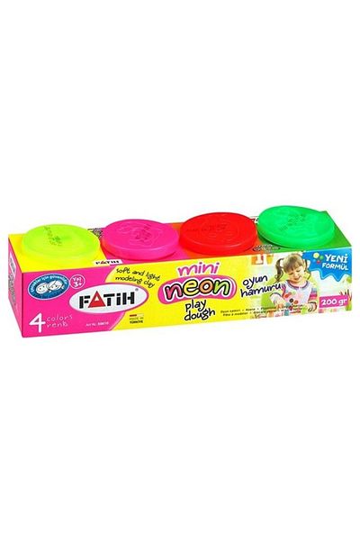 Fatih Neon Colored Play Dough Mini 4 - 50610