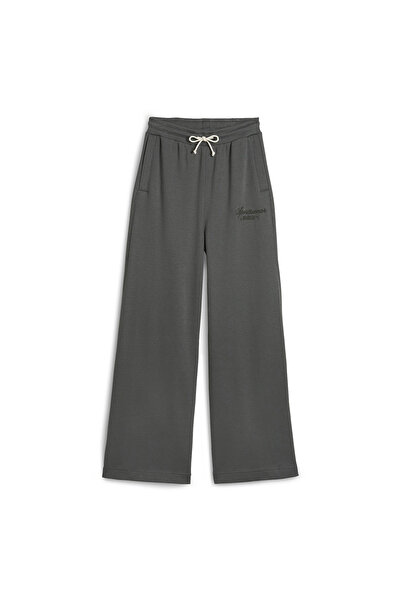 Puma بنطال رياضي رمادي للنساء من Classics Relaxed