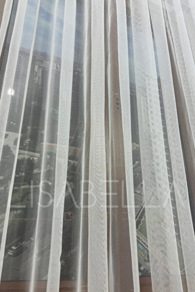 LisabellaHome Pure Elegans Grek Tulle Curtain (Extrafor Stitched Without Pleat)