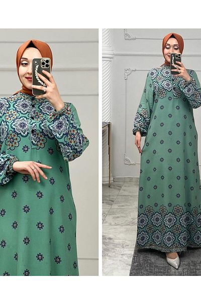 Zeynep Butik Women's Hijab Seasonal Viscose Dress 1317