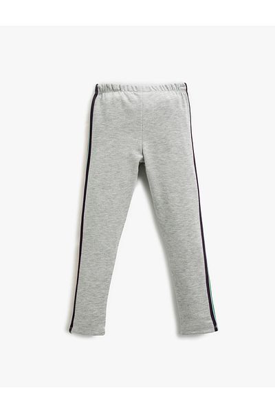 Koton Stripe Detailed Leggings with Elastic Waist