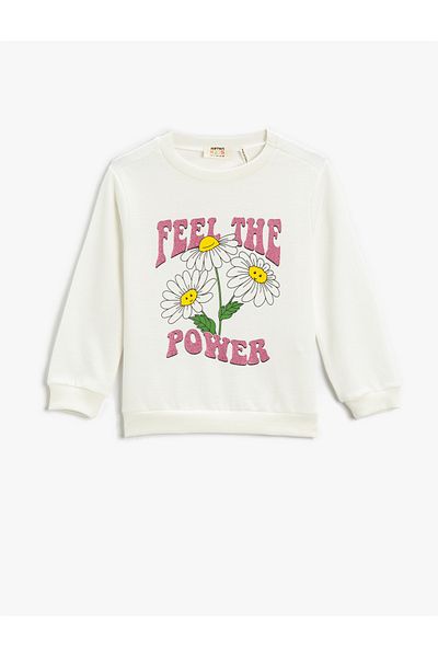 Koton Printed Sweatshirt Crew Neck