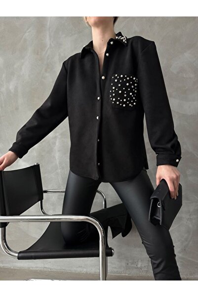 Store SÜET İNCİLİ GÖMLEK