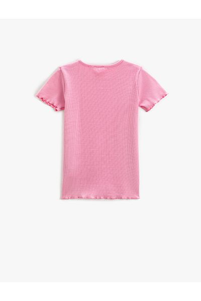 Koton Tricou de bază Slim Fit mânecă scurtă Decolteu Crew Ribbed