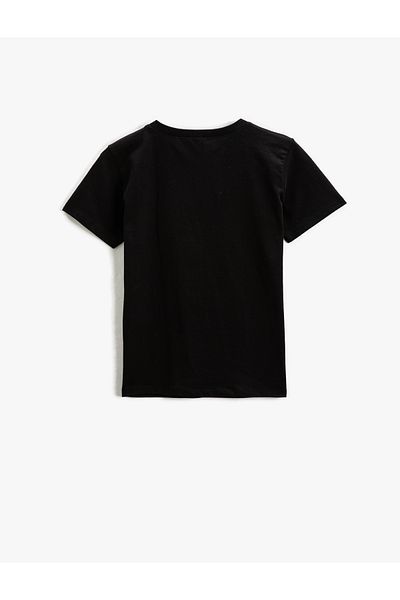 Koton Tricou cu mânecă scurtă imprimat cu dinozaur, cu gât crew