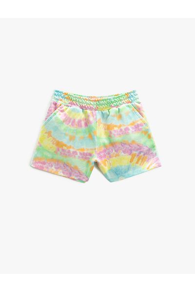 Koton Shorts mit Batikmuster, Taschen und elastischem Bund, bequemer Schnitt