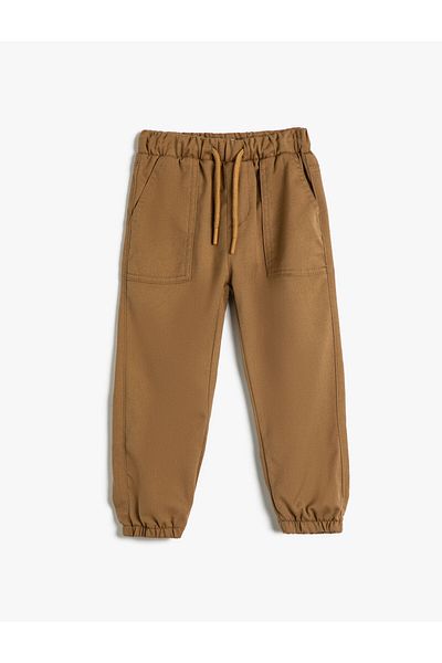 Koton Pantaloni cargo Jogger de bază cu buzunar în talie cravată