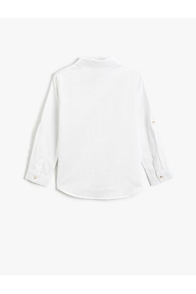 Koton Cămașă de bază cu mânecă lungă, bumbac cu un singur buzunar