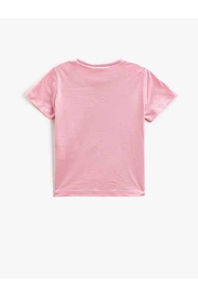 Koton Tricou cu mânecă scurtă, cu sclipici, cu imprimeu Daisy