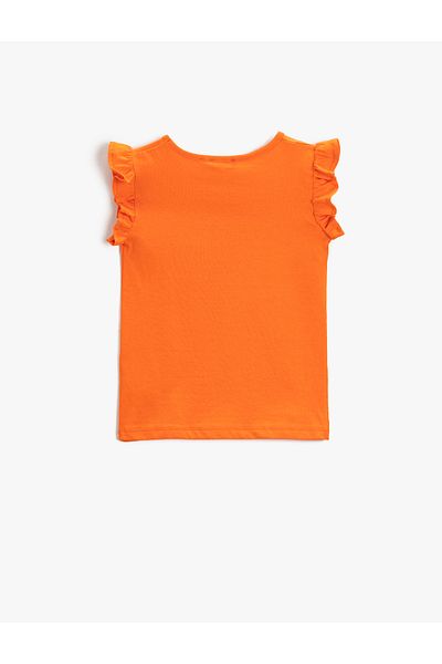 Koton Ärmelloses Basic-Rüschen-T-Shirt