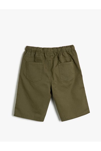 Koton Tie Waist Normal Khaki Boy Shorts 3skb40019tw