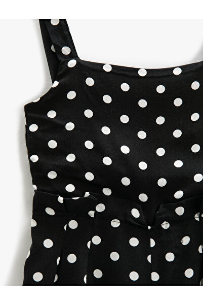 Koton Jumpsuit Strap Wide Leg Polka Dot