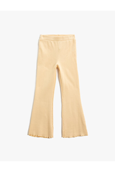 Koton Basic Flared Leg legging Παντελόνι με ραβδώσεις ελαστική μέση