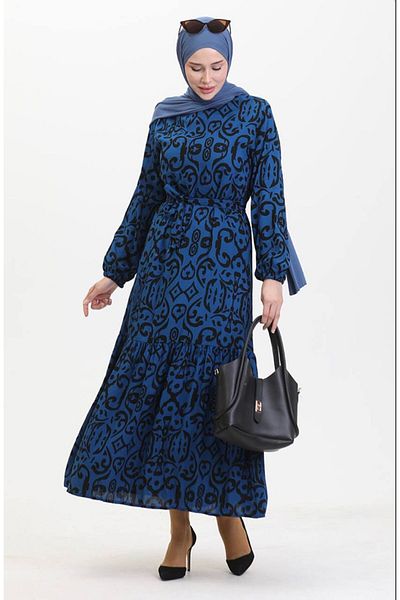 Zeynep Butik Viscose Hijab Seasonal Women's Dress 1300