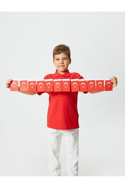 Koton Basic-T-Shirt mit Polokragen, kurzen Ärmeln und Knopfdetail