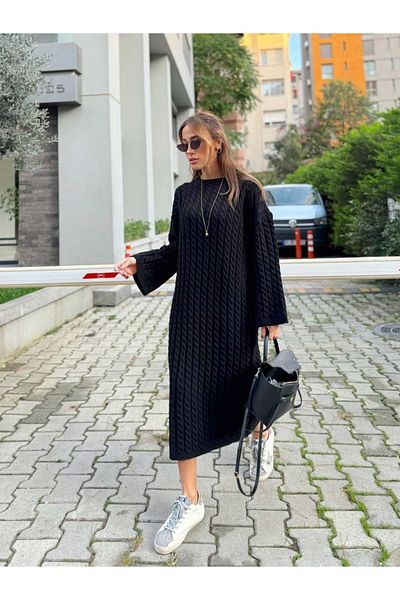 Ecenin Favorileri Tricotat Model Tricotat Rochie Midi