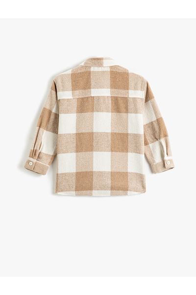 Koton Jachetă cămașă lumberjack cu mânecă lungă cu buzunar dublu