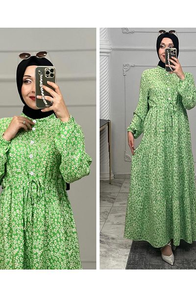 Zeynep Butik Γυναικείο Μουσουλμανικό Εποχιακό Φόρεμα Βισκόζης 1318