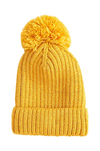 Filmaldım Yellow Children's Pompom Beret 0-18 Months Baby
