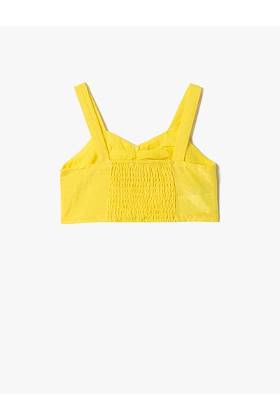 Koton Crop Top με τιράντες και μαζεμένο μπροστά