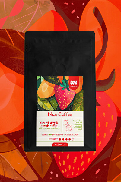 Nice Match Strawberry & Mango Coffee Çilek & Mango Aromalı Filtre Kahve 200 Gr
