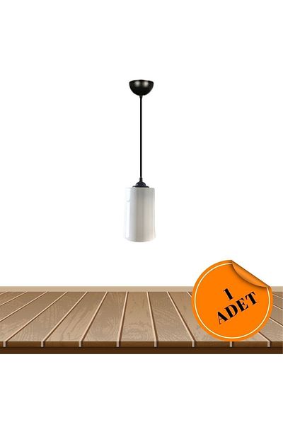 MHK Collection Rustic Acrylic White Mica Glass Single Pendant Lamp Chandelier