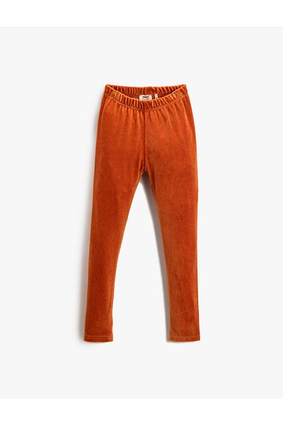Koton Samtstrumpfhose Basic mit elastischem Bund