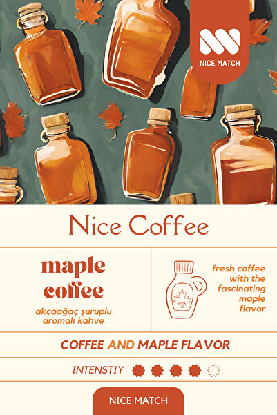 Nice Match Maple Coffee Akçaağaç Şurubu Aromalı Filtre Kahve 200 Gr