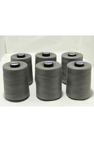 Lider Gray Size 50 Sewing Thread Set of 6 - 5000Mt