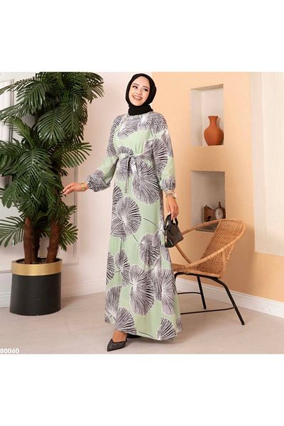 Zeynep Butik Εποχιακό γυναικείο φόρεμα Hijab Viscose - 1305