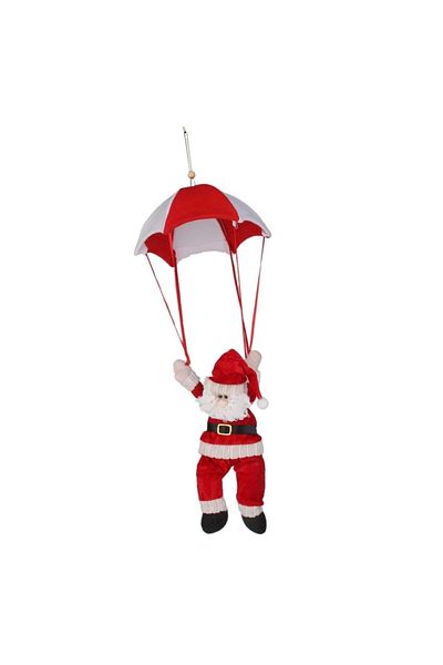 Showparty New Year's Decorative Plush Parachute Santa Claus Red White 65 cm