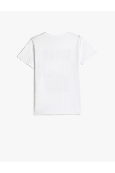 Koton T-Shirt Printed Short Sleeve Crew Neck Cotton