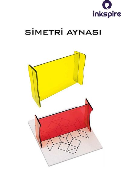 inkspire 1Pc Symmetry Reflection Mirror - Object Reflection, Math Geometry Lecture Materials Drawing