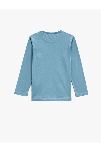 Koton Tricou cu mânecă lungă din bumbac cu imprimeu dinozaur