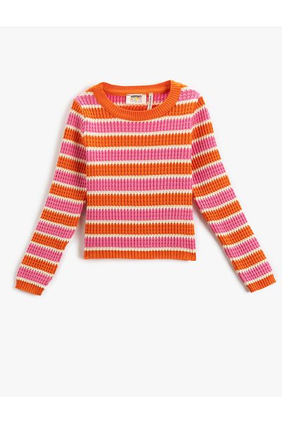 Koton Knitted Sweater Round Neck Long Sleeve