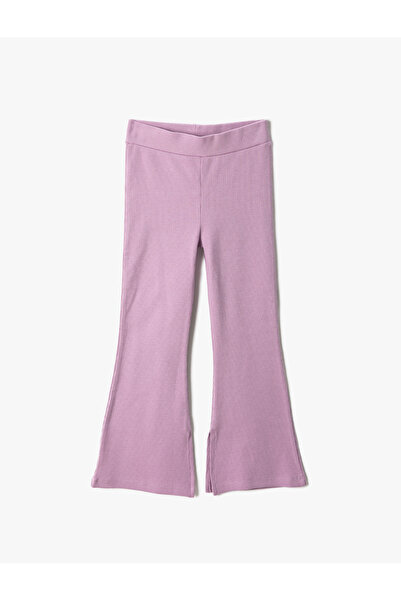 Koton Flared Leggings Pantalone Cut Detaljan elastični struk rebrasti