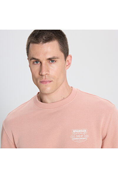 WRANGLER Φούτερ με κανονική εφαρμογή Kesim Bisiklet Yaka Pembe