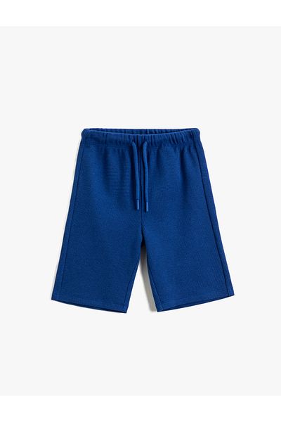 Koton Textured Basic Shorts - Tie Waist