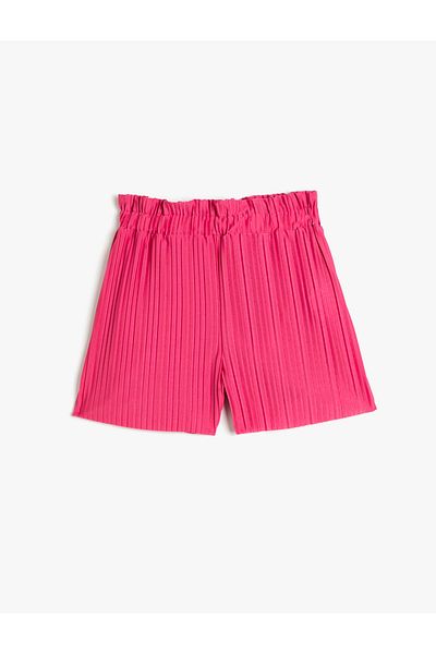 Koton Shorts Pleated, Elastic Waist, Comfortable Cut