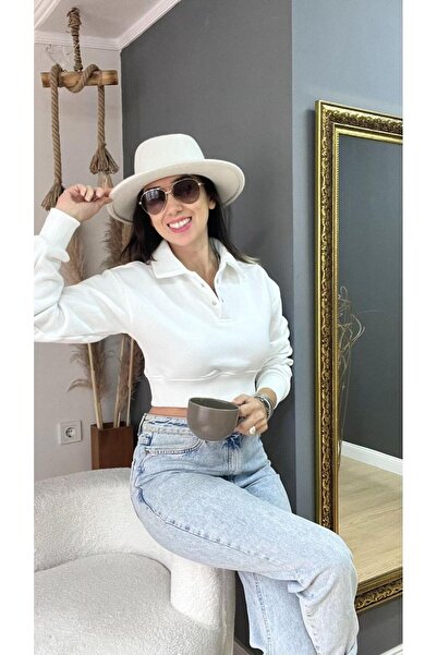 KILIÇ MODA ΠΟΥΚΑΜΙΣΟ ΕΚΡΟΥ ΜΑΚΡΥΜΑΝΙΚΟ ΠΑΤΙΛΙ CROP