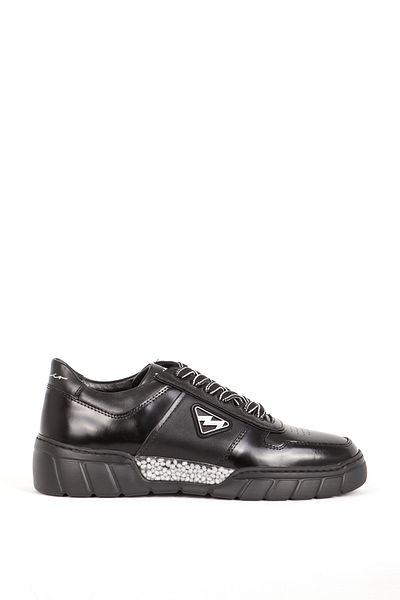 MARCOMEN Genuine Leather Men's Black Casual Shoes - Lace-up, 19503 Model