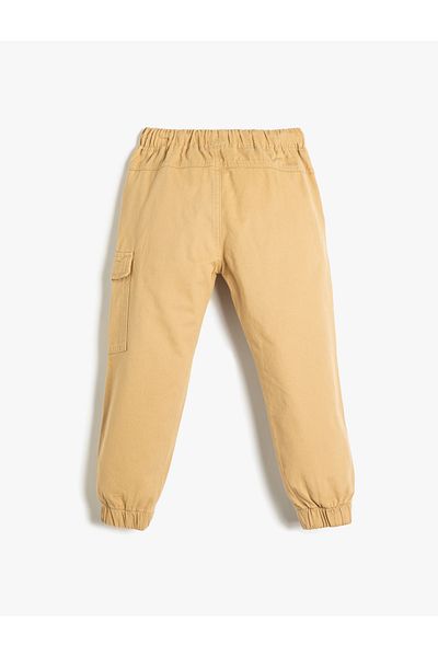 Koton Joggerhose, Tasche, Taillenband, elastische Baumwolle