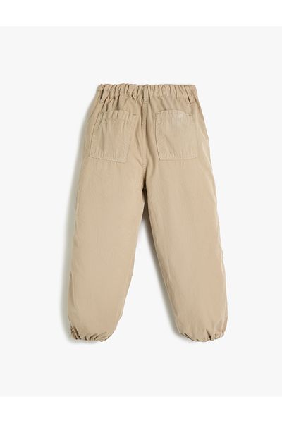 Koton Parachute Trousers with Pockets and Elastic Cotton Legs