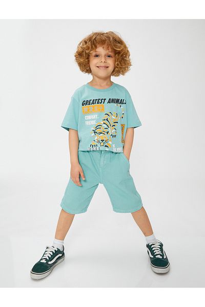 Koton Jeansshorts mit Tasche aus Baumwolle