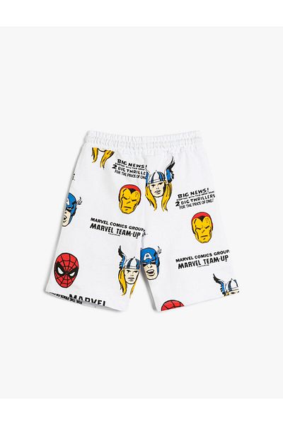 Koton Avengers Shorts Licensed Tie Waist Pocket Cotton